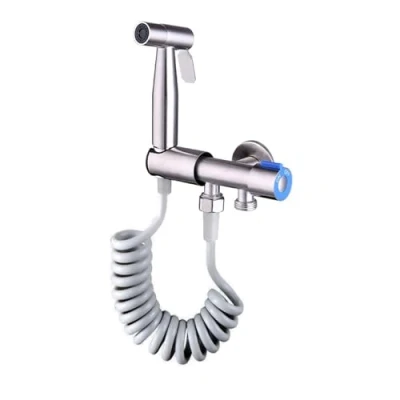Immagine di Spruzzatore per Bidet Tenuto in Mano Kit,Doccetta Acciaio Inossidabile,Kit Doccetta Wc Igienico,Portatile a Mano,Kit con Valvola 3 vie1/2&quot;