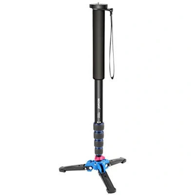 Immagine di Neewer Monopiede estensibile per fotocamera con base di supporto rimovibile e pieghevole: in lega alluminio, altezza 52 168 centimetri DSLR Nikon Sony; carico ammissibile 5 chilogrammi