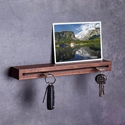 Immagine di Woods Pannello appendichiavi in legno, 30 cm, realizzato a mano Baviera, diversi tipi di legno e modelli scelta