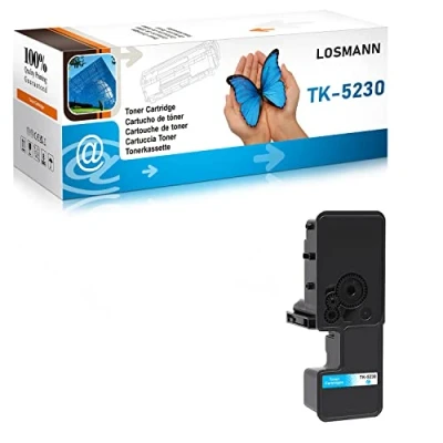 Immagine di LOSMANN TK 5230 Ciano Cartuccia toner compatibile con Kyocera TK5230C TK5220C per Ecosys P5021cdw P5021cdn, M5521cdw M5521cdn Printers (1 Ciano)