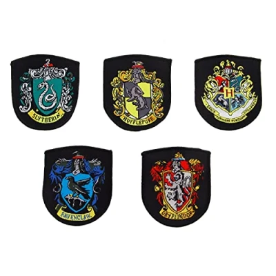 Immagine di Cinereplicas Harry Potter Patch Hogwarts Case Crests (Set di 5) Licenza ufficiale