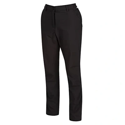 Immagine di Regatta Fenton Pantaloni a Gamba Corta in Softshell idrorepellenti e Antivento, da Donna, Bambino, RWJ177S, Nero, 12 UK(38 EU)