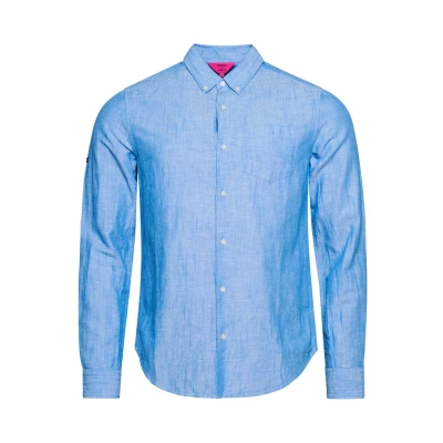 Immagine di Superdry Studios Button DOWN Camicia, Uomo, Taglia: Small, Blue bonnet