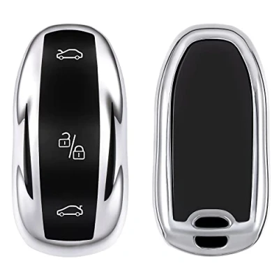 Immagine di kwmobile Custodia Compatibile con Tesla Model S Cover Chiavi Auto Protezione Copri Telecomando Copertina Chiave Copertura Gommata Silicone TPU
