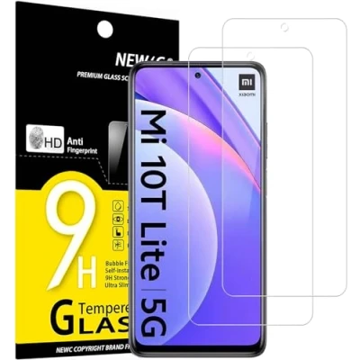 Immagine di NEW&#039;C 2 Pezzi, Vetro Temperato per Xiaomi Mi 10T Lite 5G, Pellicola Prottetiva Anti Graffio, Impronte, Senza Bolle, Durezza 9H, 0,33mm Ultra Trasparente, Resistente