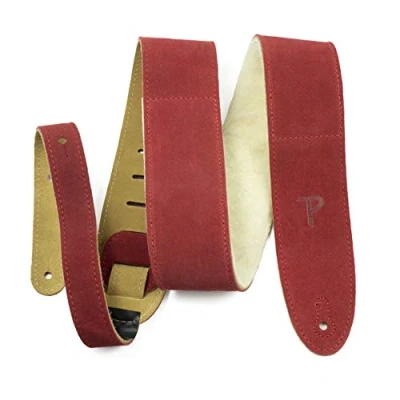 Immagine di Perri&#039;s Leathers Ltd. 1 Tracolla per Chitarra Imbottitura in Pelle di montone Lunghezza regolabile Rosso (DL325S 203)