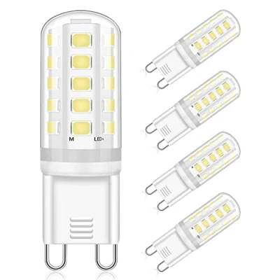 Immagine di Eco.Luma Lampadine LED G9 5W Equivalente 40W Lampada Alogena, Bianco Freddo 6000K, AC220 240V Non Dimmerabile Nessun Sfarfallio Lampade, Angolo del Fascio 360 Lampadina, Confezione da 4