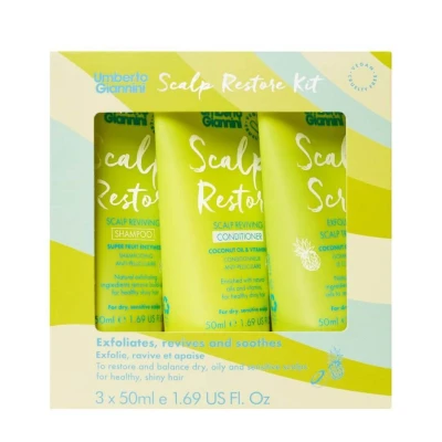 Immagine di Scalp Restore Starter Kit 3 x 50 ml Travel Shampoo, Conditioner e Scrub esfoliante per cuoio capelluto