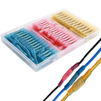 Immagine di CESFONJER 130 Pcs 22 10 AWG Connettori per cavi impermeabili Kit Terminale a crimpare Terminali Termorestringenti Terminali, Giunzioni, saldare meno.