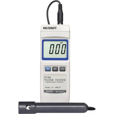 Immagine di Misuratore di conduttività VOLTCRAFT WA 100 ATC 3 % 0 1999 µS Calibrato fabbrica senza certificato