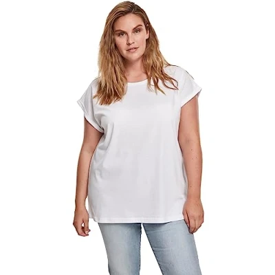 Immagine di Urban Classics Extended Shoulder TEE Tshirt basic, Donna, Taglia: Small, White