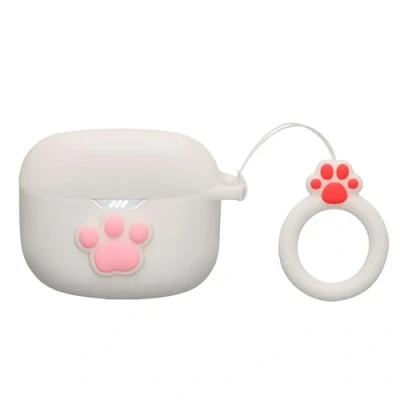 Immagine di kwmobile Custodia per JBL Tune Flex Cover Protezione Resistente Auricolari Wireless in Silicone Antigraffio gatto