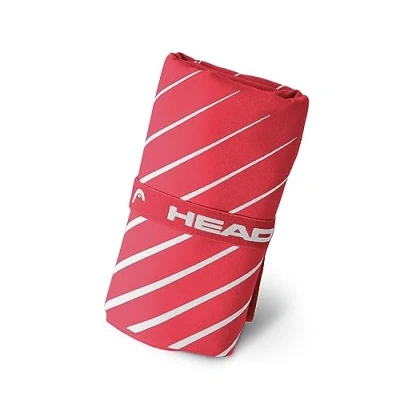 Immagine di HEAD Active Stripes Asciugamano Microfibra con Elastico, Palestra, Sport e Fitness Morbido Leggero a Rapida Asciugatura, Asciugamani Bagno Assorbente Salvaspazio Viaggio 40x60, Scarlet