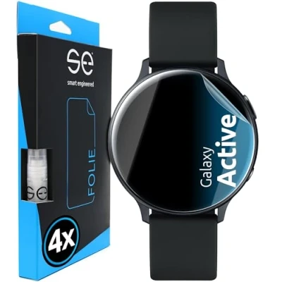 Immagine di smart engineered 3D Pellicola Protettiva per Schermo Samsung Galaxy Watch Active [4 Pezzi Transparente, Case Friendly, Non Vetro Temperato ma TPU