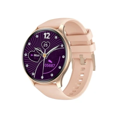 Immagine di Trevi T FIT 235 A Smartwatch con Display 1.43&quot; AMOLED, Orologio Smart Funzione Chiamata Wireless, Controllo Allenamento Fisico e Stato Benessere, Monitoraggio del Sonno, IP67, Oro
