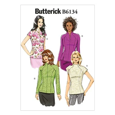 Immagine di Butterick Patterns, 6134 A5 Cartamodello per Maglia da Donna, Taglie: UK 6 8 10 12 14 (EU 40 48)