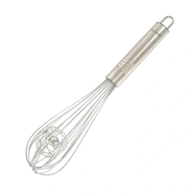 Immagine di Fackelmann Frusta con sfera, per amalgamare uniformemente gli ingredienti, materiale in acciaio inossidabile, dotata di foro appenderla, dimensioni circa 26.5 x 6 cm