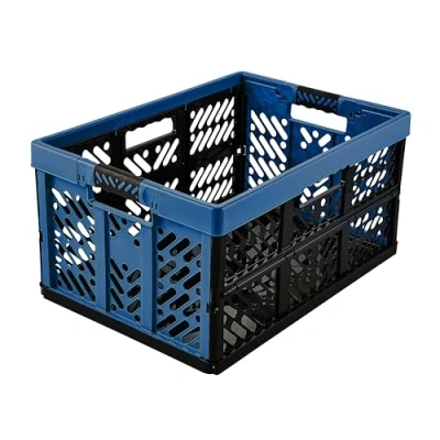 Immagine di Robusta scatola pieghevole con manici morbidi, 54 x 37 28 cm, 45 l, Ben, ECO blu