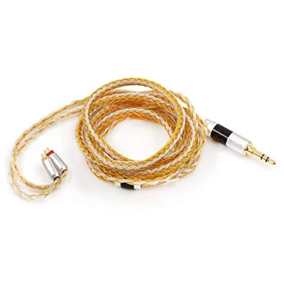 Immagine di Linsoul Tripowin Zonie 16 Core Cavo placcato argento per cuffie SPC (MMCX, 2.5mm, Oro)