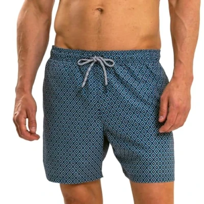 Immagine di Ript Performance Uomo Essentials Pantaloncini da Bagno a Rapida Asciugatura con Protezione Solare UV 50, Stampa Diamante Blu Pallido, XXL