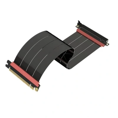 Immagine di LINKUP AVA5 Cavo Riser PCIE 5.0 Pronto per RTX5090 RX8900 GPU Velocità x16 128GB/s Compatibile con 4.0 &amp; WRX80/WRX90E Angolo dritto Nero 30cm