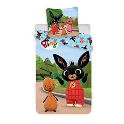 Immagine di BrandMac ApS Bing Set di Biancheria da Letto per Bambini, 100 x 135 cm + 40 60 cm, in Cotone