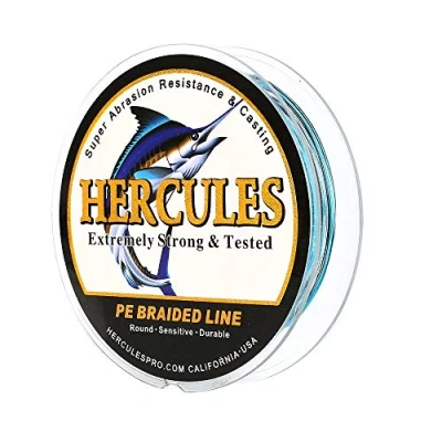 Immagine di Hercules Filo da Pesca Intrecciato a 8 Fili, 100 2000m, 10 300lb, Super Morbido, Polietilene, Lenze per Con Lenza, Riva, in Mare e Barca