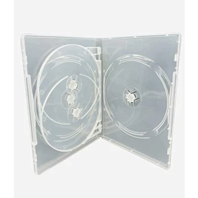 Immagine di Dragon Trading®, 10 custodie a 4 scomparti trasparenti per DVD/CD/Blu ray, dorso 14 mm