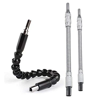 Immagine di Fortspang Prolunga Snodo per Avvitatore Angolare,3 pcs Flessibile Trapano, Kit di Punte con il Angolo (300mm e 200mm)