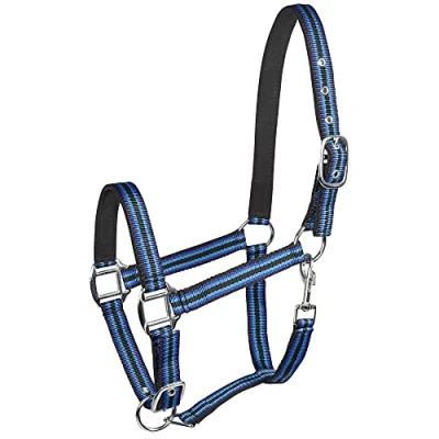 Immagine di PFIFF 101517 Cavezza in plastica, per stalla Vimini, Colore: Nero/Turchese/Blu COB