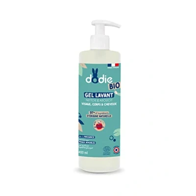 Immagine di Dodie Gel Detergente Bio, Viso, Corpo e Capelli, dalla Nascita, 400 ml