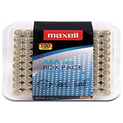 Immagine di Maxell 790410 Confezione da 100 micro batterie alcaline LR03 tipo AAA