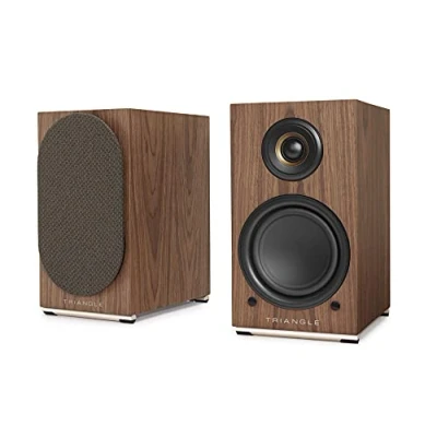 Immagine di Triangle AIO TWIN Diffusori Attivi Wi Fi e Bluetooth con Amplificatore 2x50W Audio HD PHONO/Giradischi + Ingressi TV Ottici 165 x 304 235 mm Acero Marrone (Coppia)