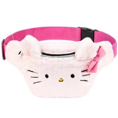 Immagine di Hello Kitty Soffice Marsupio Bambina con Cinturino Regolabile Regalo Ragazza (Rosa)