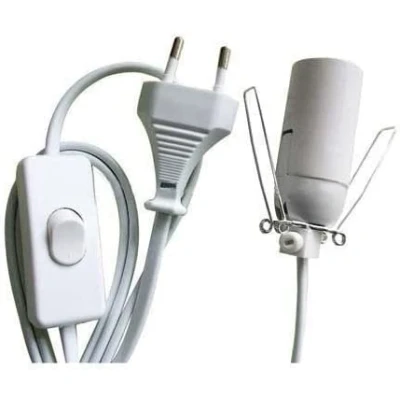 Immagine di LAMARE Cavo per lampada di sale con spina europea e interruttore Colore bianco Include lampadina E14