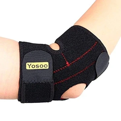 Immagine di Yosoo, tutore regolabile in neoprene di supporto per il gomito del tennista, con chiusura a strappo