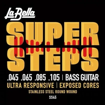 Immagine di Labella SS40 super Steps Series extra Light Bass Guitar Strings set 45/105