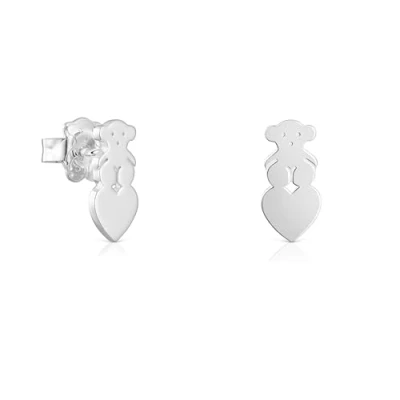 Immagine di TOUS Sweet Dolls Orecchini da donna in Argento Sterling con motivo a orso e cuore, 13 mm, 13mm, sterling, Non applicabile.