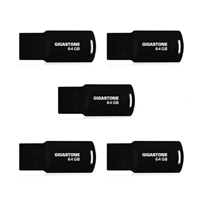 Immagine di Gigastone Chiavetta USB 64 GB Set da 5, V70 2.0 Memorizzazione dei dati Serie, design portachiavi, compatibile con interfaccia