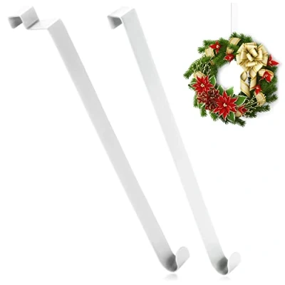 Immagine di com four® 2 Ganci per Porte in Acciaio Inossidabile da 26 cm ghirlande e Decorazioni di Appartamenti Interne ed Esterne Appendiabiti Appendere