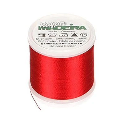 Immagine di Madeira M9840 2142 Filo di Rayon Rosso/Gld/bl, Acrilico, Multicolore, 2.79x2.79x3.3 cm, 100 unità
