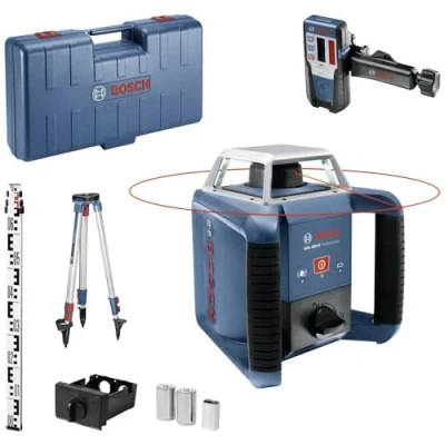 Immagine di Bosch GRL 400 H Set laser rotante incl. treppiede, ricevitore Raggio di azione (max.): m