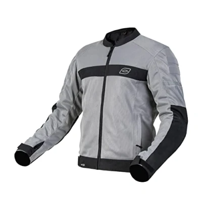 Immagine di OZONE Moto Dart Giacca da Uomo Tessile Protezioni per Gomiti e Spalle Elementi Riflettenti Pannelli in Rete 4 Tasche