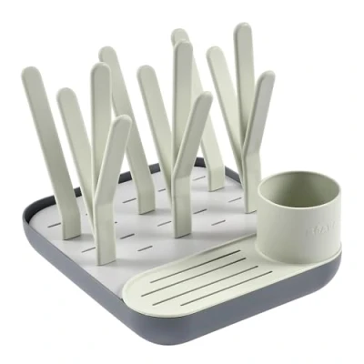 Immagine di BEABA, Scolabiberon E Asciugabiberon, Grande Capacità, Modulare, Fino A 6 Biberon Stoviglie Per Bambini, Vaso Accessorio, Drenaggio Ottimizzato, Facile Da Riporre, Compatto, Pratico, Salvia/Minerale