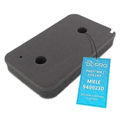 Immagine di DL pro Filtro in schiuma 215 x 130 mm adatto per Miele 9499230 asciugatrice pompa di calore