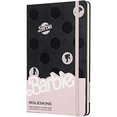 Immagine di Moleskine Barbie Taccuino Large, in Edizione Limitata, a Righe, Pois