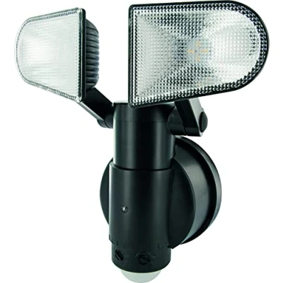 Immagine di Schwaiger LED220 011 LED sensore della lampada/movimento/Sicurezza con due lampade, plastica, nero, 17,5 x 22,5 15,5 cm