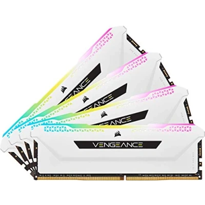 Immagine di CORSAIR VENGEANCE RGB PRO SL 32GB (4x8GB) DDR4 3200 (PC4 25600) C16 1.35V Bianco