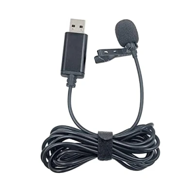 Immagine di microfono Lavalier USB da bavero per unità principali auto PC smartphone esterno lettore