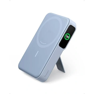Immagine di Anker MagGo Power Bank, compatibile con Certificato Qi2, 15W Magsafe, Ultra Rapido, Batteria da 10.000mAh Display e Supporto iPhone (Cavo USB C Incluso)